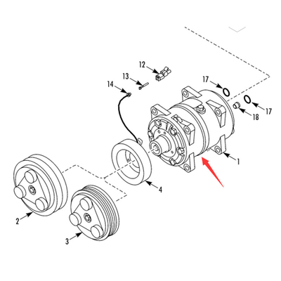 مدل 1021118IRM Thermo King RV200 مجموعه اصلی کمپرسور