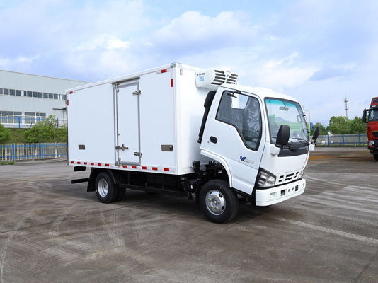 QINGLING ISUZU KV100 100P کامیون یخچال برای غذا حمل و نقل گوشت ماهی NKR فریزر 5 تن THERMO KING RV380 یخچال