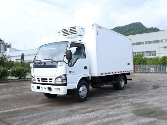 QINGLING ISUZU KV100 100P کامیون یخچال برای غذا حمل و نقل گوشت ماهی NKR فریزر 5 تن THERMO KING RV380 یخچال