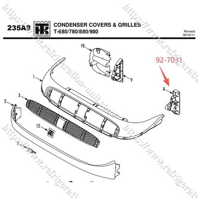 نگهدارنده پوسته THERMO KING 927031/92-7031 در دسترس برای قطعات پس از فروش T-600M T-800M T-1000M T-680Pro T-880Pro T-1080Pro