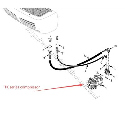 کمپرسور اصلی ترمو کینگ TK15 TK16 TK21 TK31 بدون روغن موجود برای حمل و نقل هوایی برای واحد تبرید حمل و نقل