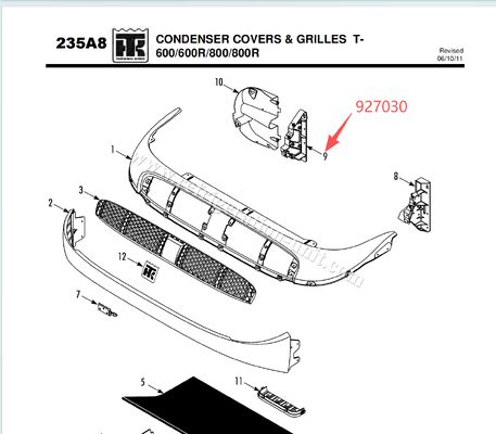 927030 بریکت - کویل (در کنار منحنی) ،T600/T800 / T-600M T-800M 880Pro T-600R T-800R پشتیبانی پوشش