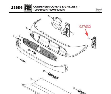 927032 92-7032 براکت - کویل (سمت موتور)، (T1000R/T1000M/T1200R) پایه پوشش