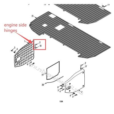 لولا الباب الجانبي الأيمن لمجموعة الوحدة المبردة T series THERMO KING T-600 800 1000 680Pro 880Pro T-1080Pro